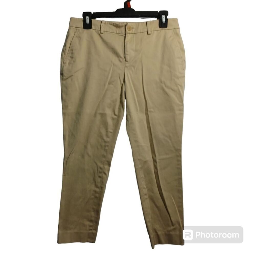 Lauren Ralph Lauren Chino Pants Women 6P Petite Flat Front Khaki